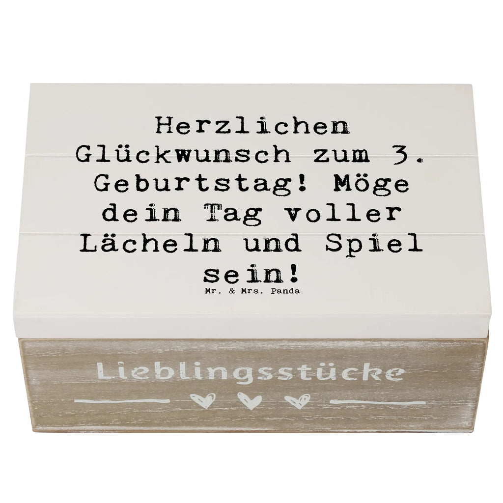 Holzkiste Spruch 3. Geburtstag Lächeln und Spiel Holzkiste, Kiste, Schatzkiste, Truhe, Schatulle, XXL, Erinnerungsbox, Erinnerungskiste, Dekokiste, Aufbewahrungsbox, Geschenkbox, Geschenkdose, Geburtstag, Geburtstagsgeschenk, Geschenk