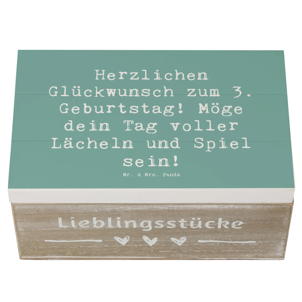 Holzkiste Spruch 3. Geburtstag Lächeln und Spiel Holzkiste, Kiste, Schatzkiste, Truhe, Schatulle, XXL, Erinnerungsbox, Erinnerungskiste, Dekokiste, Aufbewahrungsbox, Geschenkbox, Geschenkdose, Geburtstag, Geburtstagsgeschenk, Geschenk