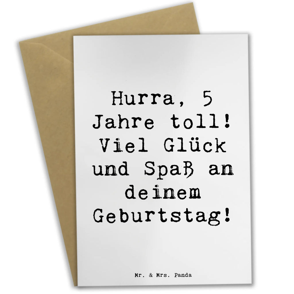 Grußkarte Spruch 5. Geburtstag Jubel Grußkarte, Klappkarte, Einladungskarte, Glückwunschkarte, Hochzeitskarte, Geburtstagskarte, Karte, Ansichtskarten, Geburtstag, Geburtstagsgeschenk, Geschenk