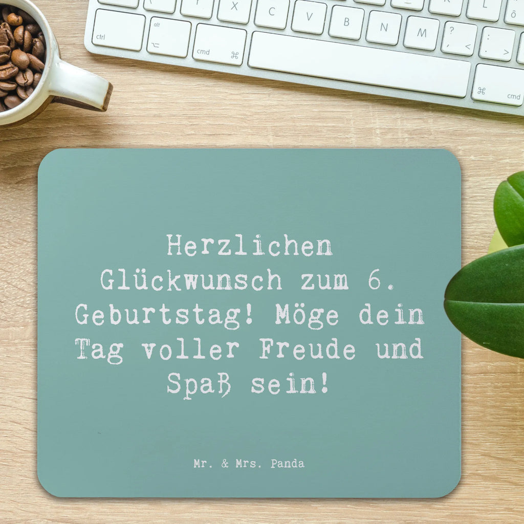 Mauspad Spruch 6. Geburtstag Freude Mousepad, Computer zubehör, Büroausstattung, PC Zubehör, Arbeitszimmer, Mauspad, Einzigartiges Mauspad, Designer Mauspad, Mausunterlage, Mauspad Büro, Geburtstag, Geburtstagsgeschenk, Geschenk