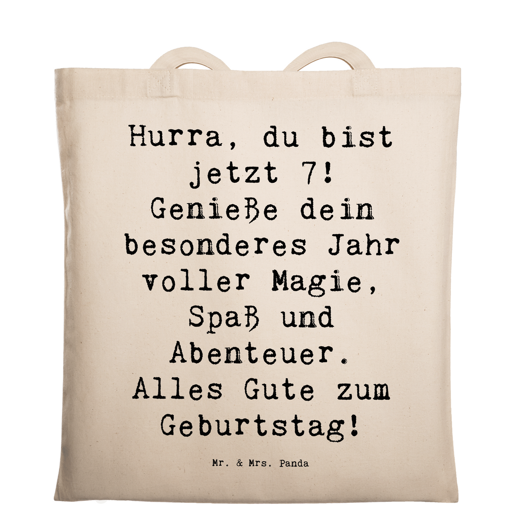 Tragetasche Spruch 7. Geburtstag Beuteltasche, Beutel, Einkaufstasche, Jutebeutel, Stoffbeutel, Tasche, Shopper, Umhängetasche, Strandtasche, Schultertasche, Stofftasche, Tragetasche, Badetasche, Jutetasche, Einkaufstüte, Laptoptasche, Geburtstag, Geburtstagsgeschenk, Geschenk