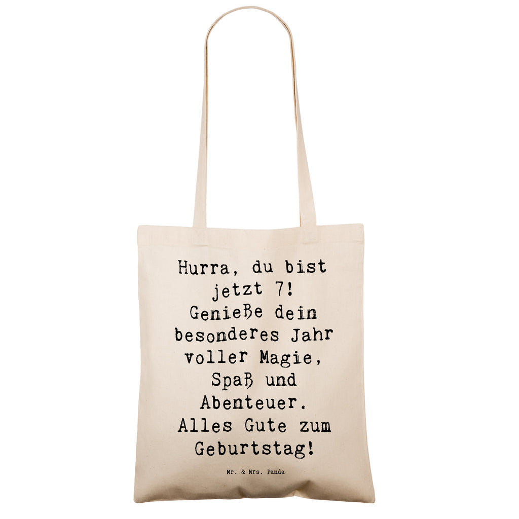 Tragetasche Spruch 7. Geburtstag Beuteltasche, Beutel, Einkaufstasche, Jutebeutel, Stoffbeutel, Tasche, Shopper, Umhängetasche, Strandtasche, Schultertasche, Stofftasche, Tragetasche, Badetasche, Jutetasche, Einkaufstüte, Laptoptasche, Geburtstag, Geburtstagsgeschenk, Geschenk