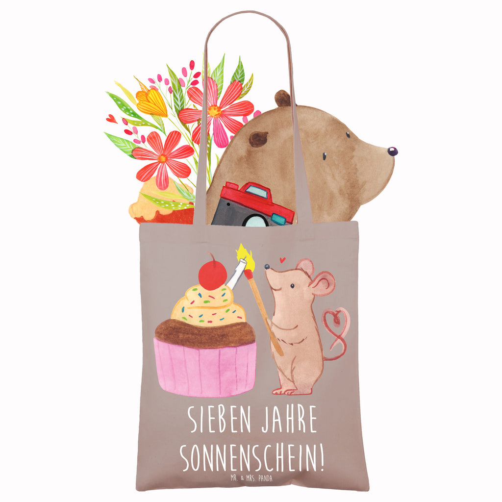 Tragetasche 7. Geburtstag Sonnenschein Beuteltasche, Beutel, Einkaufstasche, Jutebeutel, Stoffbeutel, Tasche, Shopper, Umhängetasche, Strandtasche, Schultertasche, Stofftasche, Tragetasche, Badetasche, Jutetasche, Einkaufstüte, Laptoptasche, Geburtstag, Geburtstagsgeschenk, Geschenk