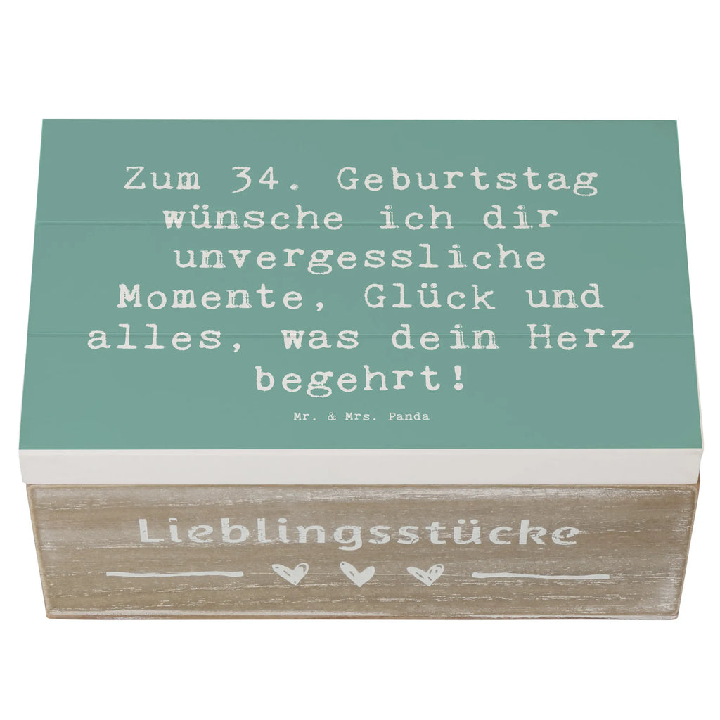 Holzkiste Spruch 34. Geburtstag Glückwünsche Holzkiste, Kiste, Schatzkiste, Truhe, Schatulle, XXL, Erinnerungsbox, Erinnerungskiste, Dekokiste, Aufbewahrungsbox, Geschenkbox, Geschenkdose, Geburtstag, Geburtstagsgeschenk, Geschenk