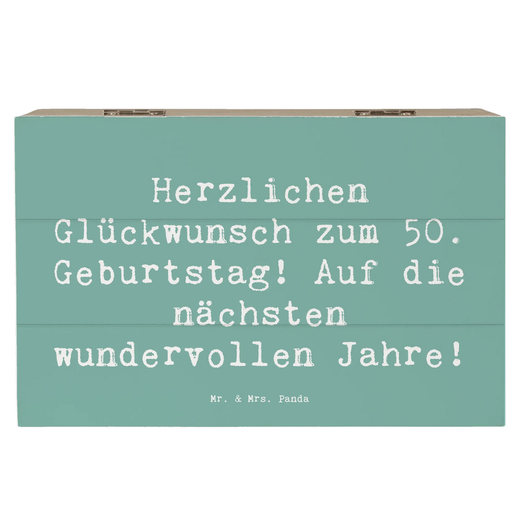 Holzkiste Spruch 50. Geburtstag Glückwunsch Holzkiste, Kiste, Schatzkiste, Truhe, Schatulle, XXL, Erinnerungsbox, Erinnerungskiste, Dekokiste, Aufbewahrungsbox, Geschenkbox, Geschenkdose, Geburtstag, Geburtstagsgeschenk, Geschenk