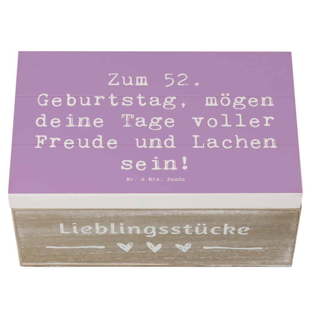 Holzkiste Spruch 52. Geburtstag Freude Holzkiste, Kiste, Schatzkiste, Truhe, Schatulle, XXL, Erinnerungsbox, Erinnerungskiste, Dekokiste, Aufbewahrungsbox, Geschenkbox, Geschenkdose, Geburtstag, Geburtstagsgeschenk, Geschenk