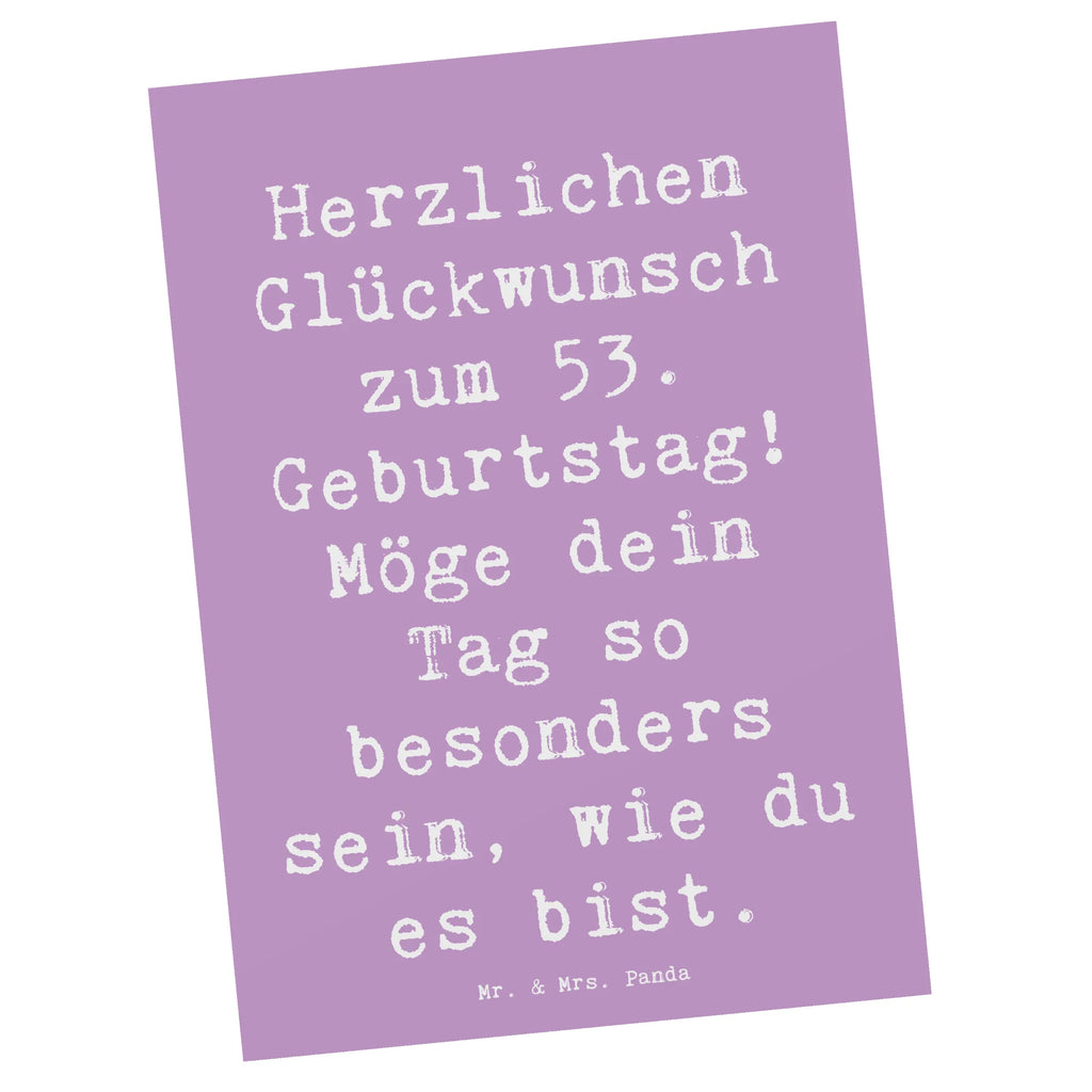 Postkarte Spruch 53. Geburtstag Postkarte, Karte, Geschenkkarte, Grußkarte, Einladung, Ansichtskarte, Geburtstagskarte, Einladungskarte, Dankeskarte, Ansichtskarten, Einladung Geburtstag, Einladungskarten Geburtstag, Geburtstag, Geburtstagsgeschenk, Geschenk