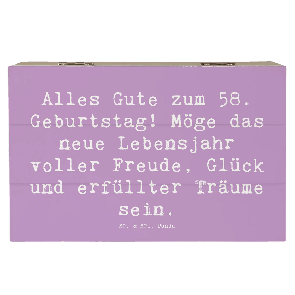 Holzkiste Spruch 58. Geburtstag Freude Holzkiste, Kiste, Schatzkiste, Truhe, Schatulle, XXL, Erinnerungsbox, Erinnerungskiste, Dekokiste, Aufbewahrungsbox, Geschenkbox, Geschenkdose, Geburtstag, Geburtstagsgeschenk, Geschenk