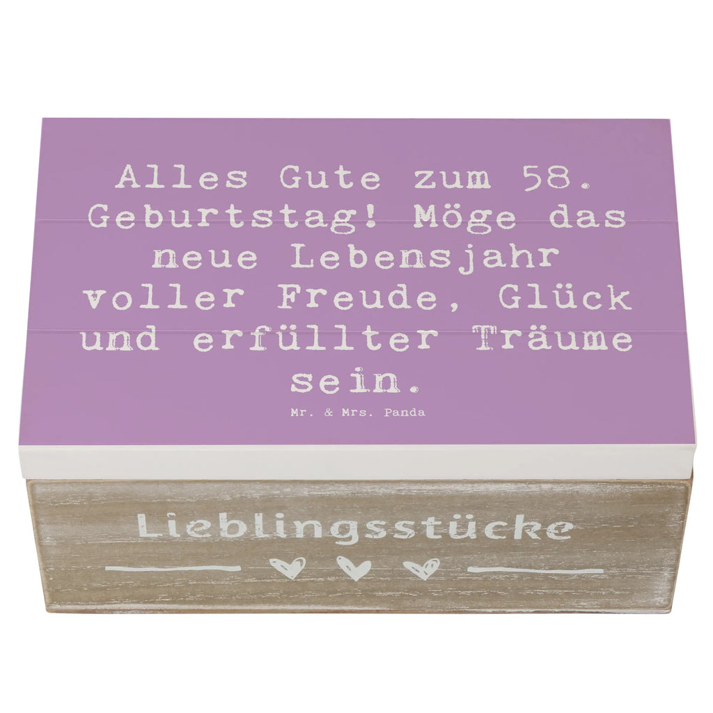 Holzkiste Spruch 58. Geburtstag Freude Holzkiste, Kiste, Schatzkiste, Truhe, Schatulle, XXL, Erinnerungsbox, Erinnerungskiste, Dekokiste, Aufbewahrungsbox, Geschenkbox, Geschenkdose, Geburtstag, Geburtstagsgeschenk, Geschenk