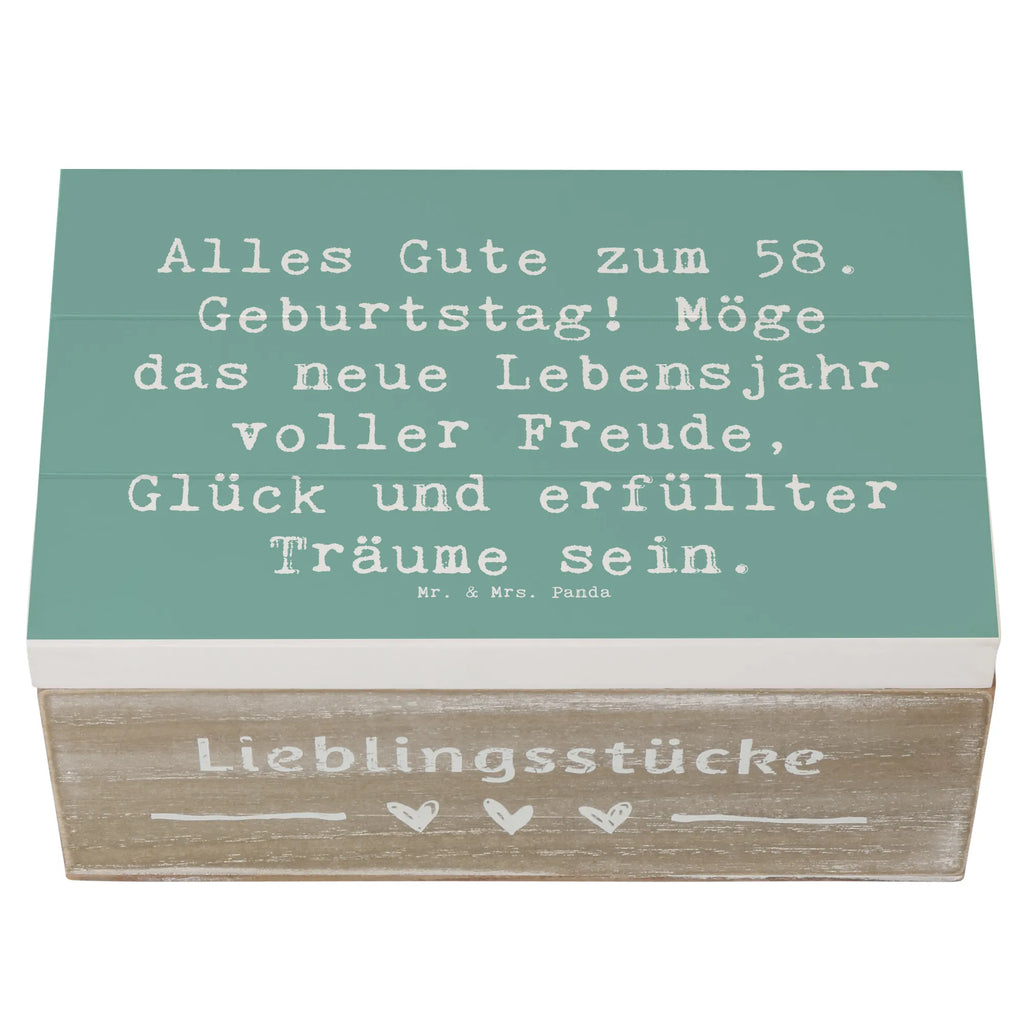 Holzkiste Spruch 58. Geburtstag Freude Holzkiste, Kiste, Schatzkiste, Truhe, Schatulle, XXL, Erinnerungsbox, Erinnerungskiste, Dekokiste, Aufbewahrungsbox, Geschenkbox, Geschenkdose, Geburtstag, Geburtstagsgeschenk, Geschenk