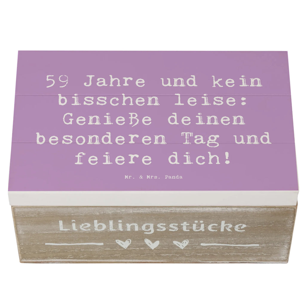 Holzkiste Spruch 59. Geburtstag Feier Holzkiste, Kiste, Schatzkiste, Truhe, Schatulle, XXL, Erinnerungsbox, Erinnerungskiste, Dekokiste, Aufbewahrungsbox, Geschenkbox, Geschenkdose, Geburtstag, Geburtstagsgeschenk, Geschenk