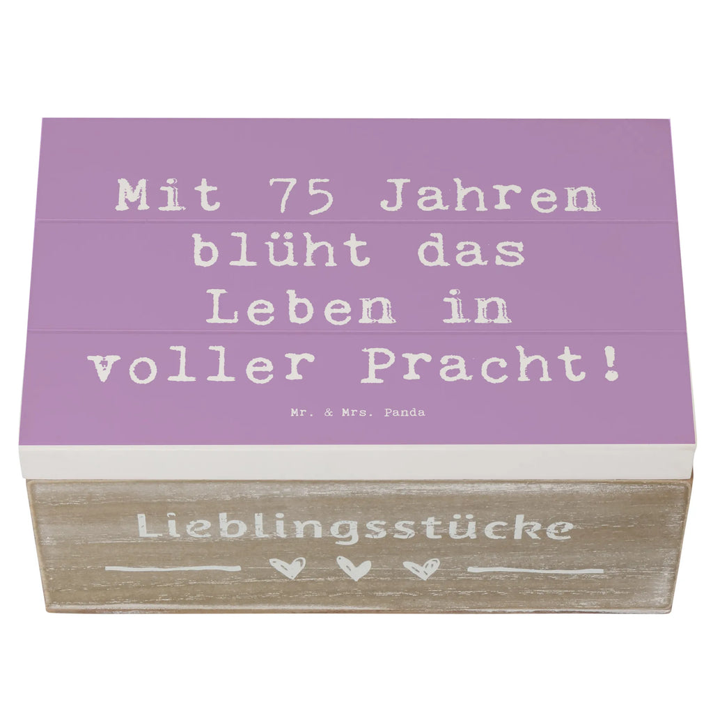 Holzkiste Spruch 75. Geburtstag Blüte Holzkiste, Kiste, Schatzkiste, Truhe, Schatulle, XXL, Erinnerungsbox, Erinnerungskiste, Dekokiste, Aufbewahrungsbox, Geschenkbox, Geschenkdose, Geburtstag, Geburtstagsgeschenk, Geschenk