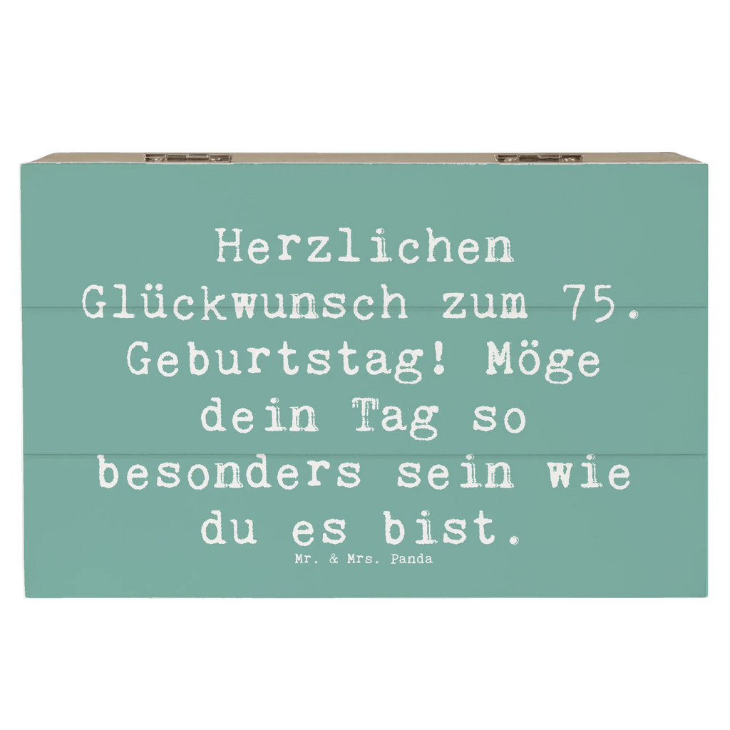 Holzkiste Spruch 75. Geburtstag Glückwünsche Holzkiste, Kiste, Schatzkiste, Truhe, Schatulle, XXL, Erinnerungsbox, Erinnerungskiste, Dekokiste, Aufbewahrungsbox, Geschenkbox, Geschenkdose, Geburtstag, Geburtstagsgeschenk, Geschenk