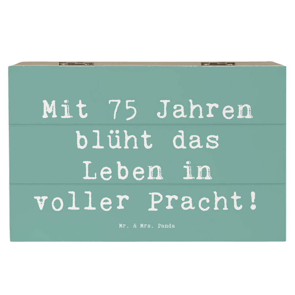 Holzkiste Spruch 75. Geburtstag Blüte Holzkiste, Kiste, Schatzkiste, Truhe, Schatulle, XXL, Erinnerungsbox, Erinnerungskiste, Dekokiste, Aufbewahrungsbox, Geschenkbox, Geschenkdose, Geburtstag, Geburtstagsgeschenk, Geschenk