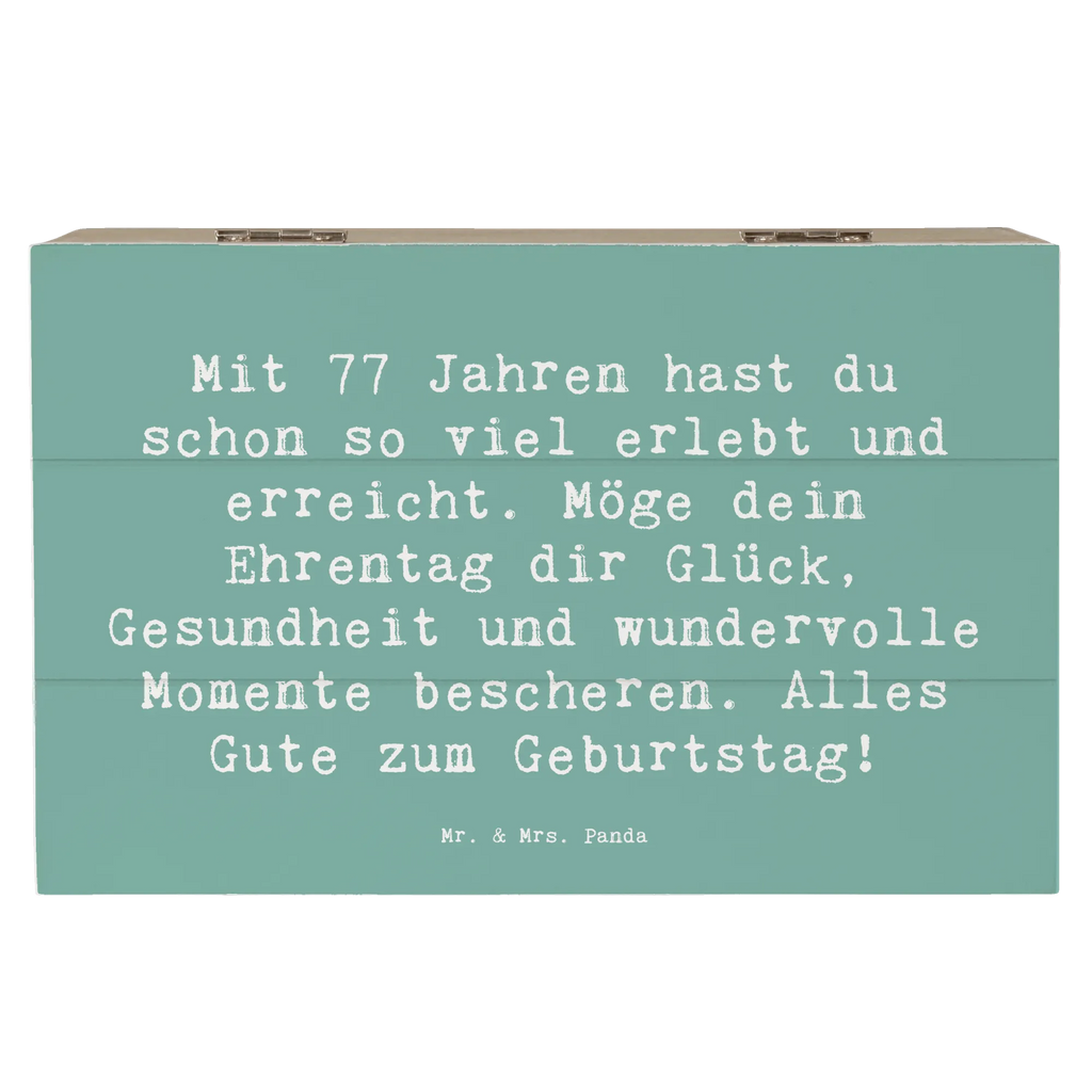 Holzkiste Spruch 77. Geburtstag Glückwunsch Holzkiste, Kiste, Schatzkiste, Truhe, Schatulle, XXL, Erinnerungsbox, Erinnerungskiste, Dekokiste, Aufbewahrungsbox, Geschenkbox, Geschenkdose, Geburtstag, Geburtstagsgeschenk, Geschenk