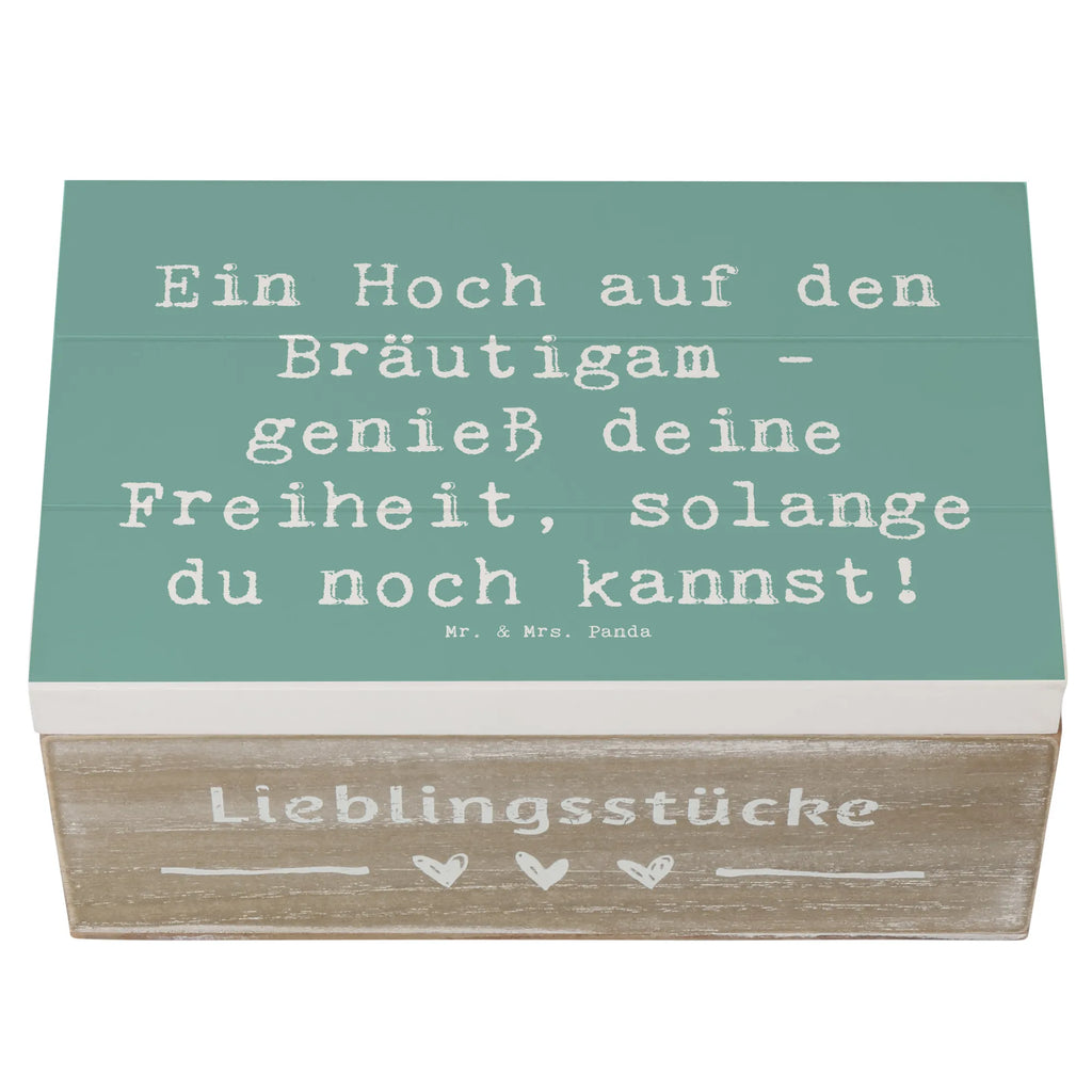 Holzkiste Ein Hoch auf den Bräutigam - genieß deine Freiheit, solange du noch kannst! Holzkiste, Kiste, Schatzkiste, Truhe, Schatulle, XXL, Erinnerungsbox, Erinnerungskiste, Dekokiste, Aufbewahrungsbox, Geschenkbox, Geschenkdose, Hochzeit, Hochzeitsgeschenk, Ehe, Hochzeitsfeier, Trauung, Trauungsgeschenk, Hochzeitskarte, Verlobungsfeier, Verlobungsgeschenk, Hochzeitsgeschenkideen, Hochzeitsgeschenke für Brautpaar