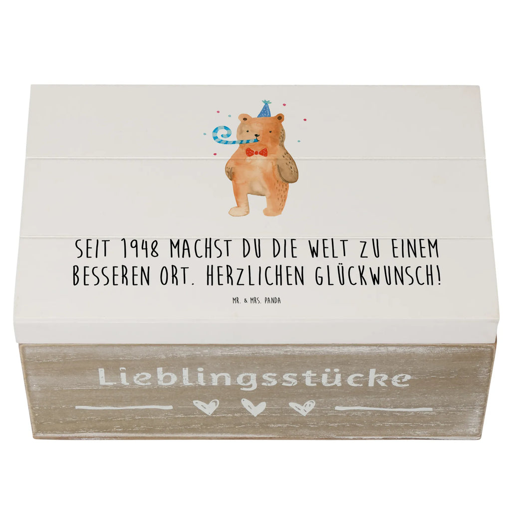 Holzkiste 1948 Geburtstag Holzkiste, Kiste, Schatzkiste, Truhe, Schatulle, XXL, Erinnerungsbox, Erinnerungskiste, Dekokiste, Aufbewahrungsbox, Geschenkbox, Geschenkdose, Geburtstag, Geburtstagsgeschenk, Geschenk