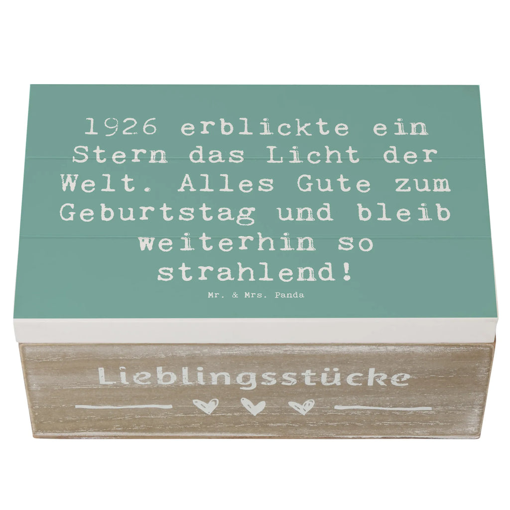 Holzkiste Spruch 1926 Geburtstag Stern Holzkiste, Kiste, Schatzkiste, Truhe, Schatulle, XXL, Erinnerungsbox, Erinnerungskiste, Dekokiste, Aufbewahrungsbox, Geschenkbox, Geschenkdose, Geburtstag, Geburtstagsgeschenk, Geschenk