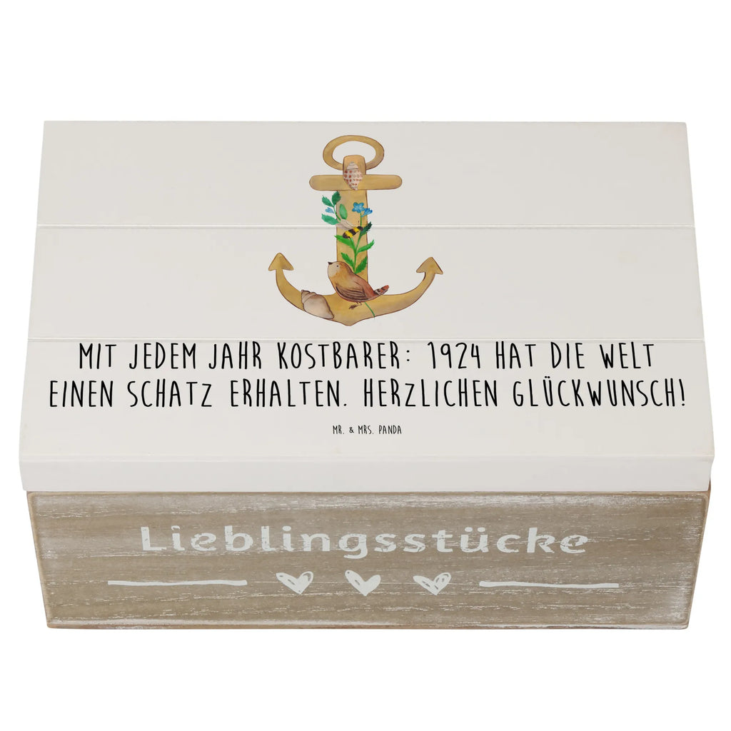 Holzkiste 1924 Geburtstag Holzkiste, Kiste, Schatzkiste, Truhe, Schatulle, XXL, Erinnerungsbox, Erinnerungskiste, Dekokiste, Aufbewahrungsbox, Geschenkbox, Geschenkdose, Geburtstag, Geburtstagsgeschenk, Geschenk