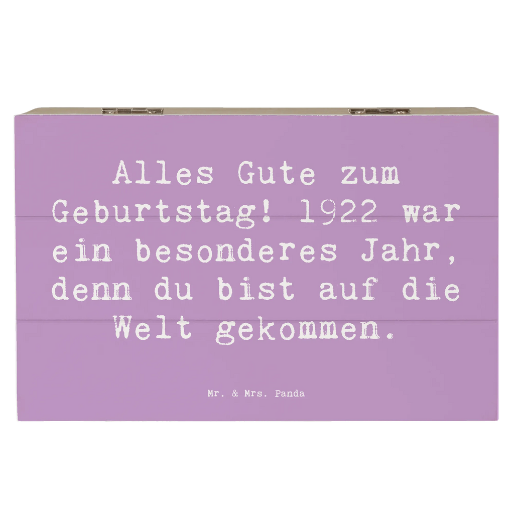 Holzkiste Spruch Alles Gute zum Geburtstag! 1922 war ein besonderes Jahr, denn du bist auf die Welt gekommen. Holzkiste, Kiste, Schatzkiste, Truhe, Schatulle, XXL, Erinnerungsbox, Erinnerungskiste, Dekokiste, Aufbewahrungsbox, Geschenkbox, Geschenkdose, Geburtstag, Geburtstagsgeschenk, Geschenk