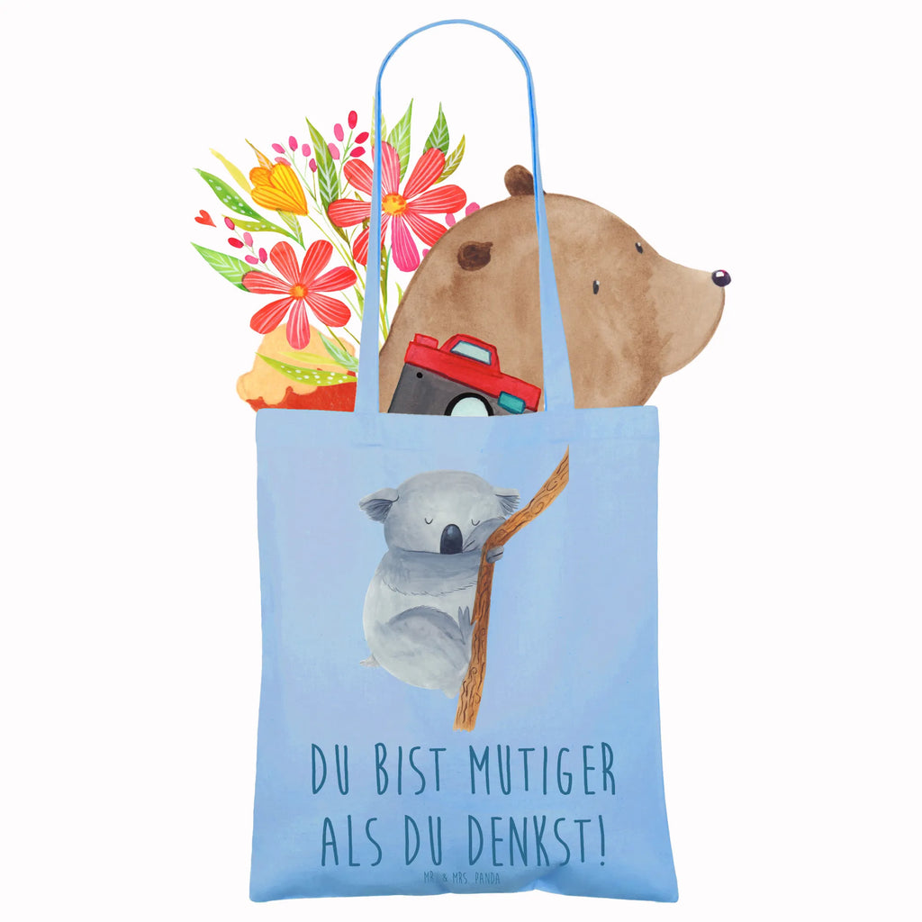 Tragetasche Alleine schlafen lernen Mutiger als gedacht Beuteltasche, Beutel, Einkaufstasche, Jutebeutel, Stoffbeutel, Tasche, Shopper, Umhängetasche, Strandtasche, Schultertasche, Stofftasche, Tragetasche, Badetasche, Jutetasche, Einkaufstüte, Laptoptasche