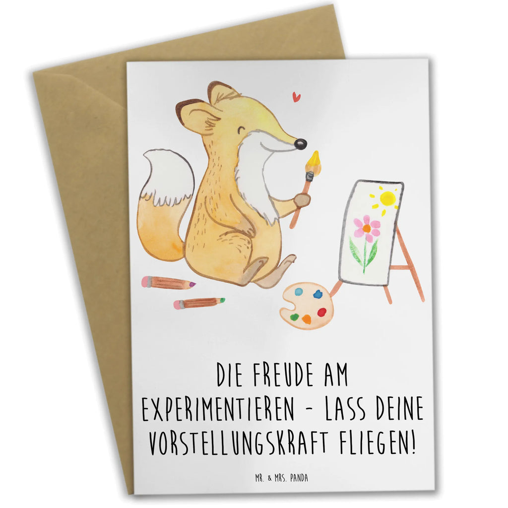 Grußkarte Die Freude am Experimentieren Grußkarte, Klappkarte, Einladungskarte, Glückwunschkarte, Hochzeitskarte, Geburtstagskarte, Karte, Ansichtskarten