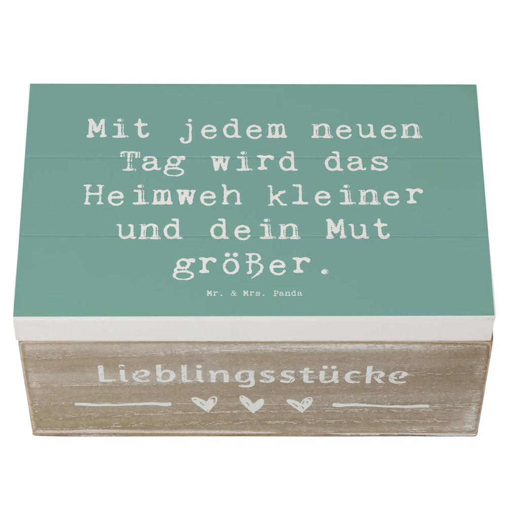 Holzkiste Spruch Heimweh überwinden Mut Holzkiste, Kiste, Schatzkiste, Truhe, Schatulle, XXL, Erinnerungsbox, Erinnerungskiste, Dekokiste, Aufbewahrungsbox, Geschenkbox, Geschenkdose