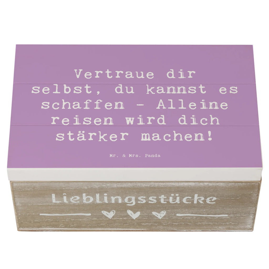 Holzkiste Spruch Alleine Reisen unternehmen Holzkiste, Kiste, Schatzkiste, Truhe, Schatulle, XXL, Erinnerungsbox, Erinnerungskiste, Dekokiste, Aufbewahrungsbox, Geschenkbox, Geschenkdose