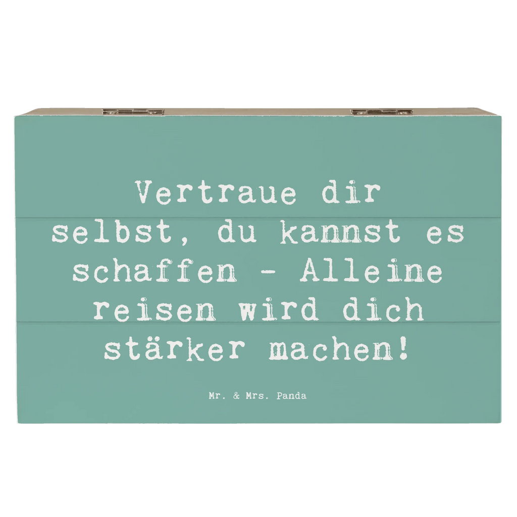 Holzkiste Spruch Alleine Reisen unternehmen Holzkiste, Kiste, Schatzkiste, Truhe, Schatulle, XXL, Erinnerungsbox, Erinnerungskiste, Dekokiste, Aufbewahrungsbox, Geschenkbox, Geschenkdose