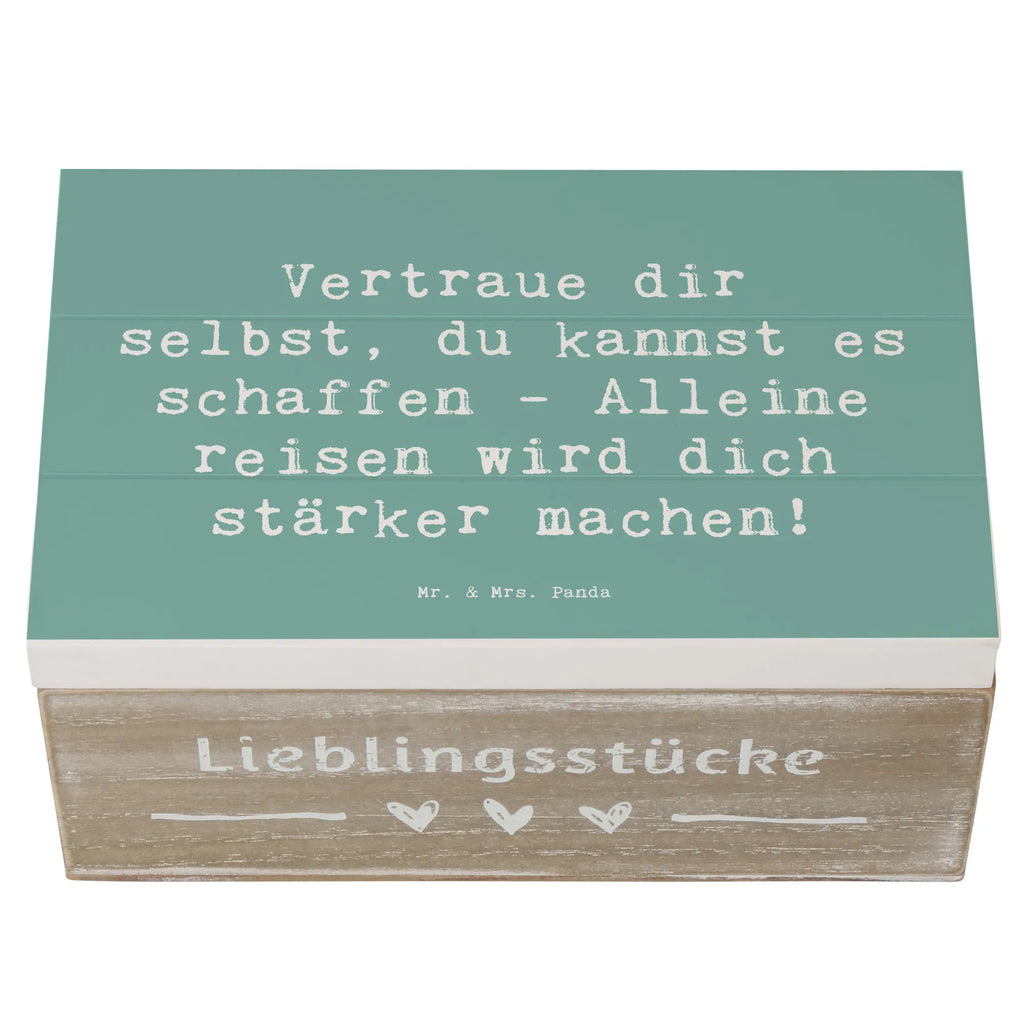 Holzkiste Spruch Alleine Reisen unternehmen Holzkiste, Kiste, Schatzkiste, Truhe, Schatulle, XXL, Erinnerungsbox, Erinnerungskiste, Dekokiste, Aufbewahrungsbox, Geschenkbox, Geschenkdose