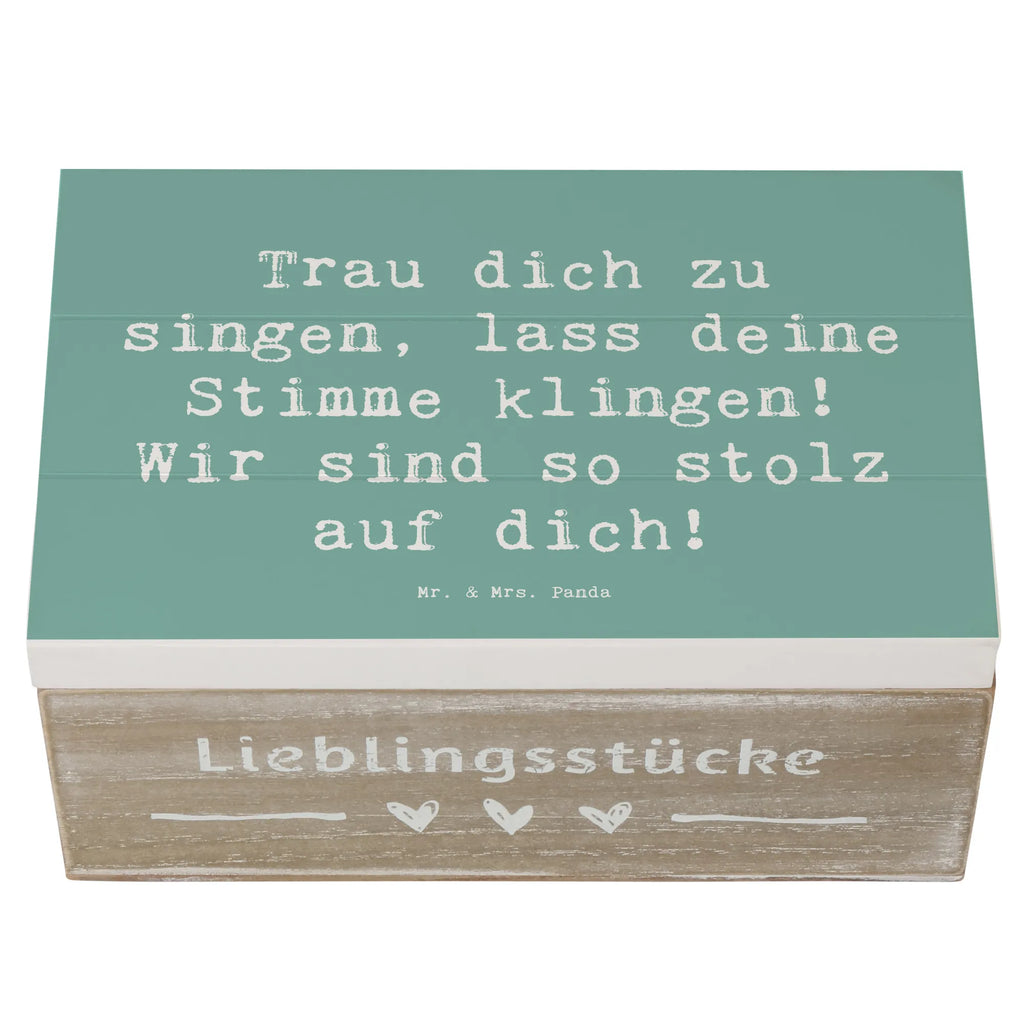 Holzkiste Spruch Vokale und musikalische Auftritte meistern Holzkiste, Kiste, Schatzkiste, Truhe, Schatulle, XXL, Erinnerungsbox, Erinnerungskiste, Dekokiste, Aufbewahrungsbox, Geschenkbox, Geschenkdose