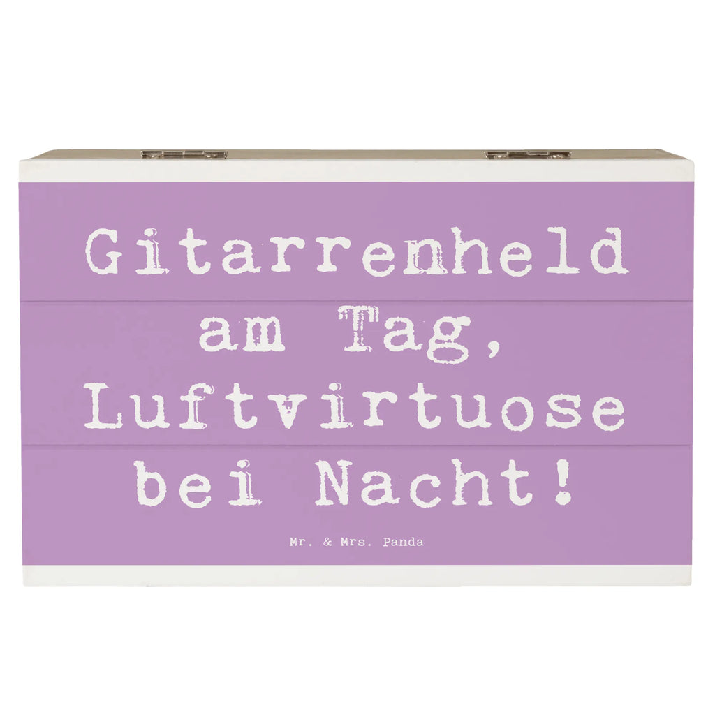 Holzkiste Spruch Gitarrenheld Holzkiste, Kiste, Schatzkiste, Truhe, Schatulle, XXL, Erinnerungsbox, Erinnerungskiste, Dekokiste, Aufbewahrungsbox, Geschenkbox, Geschenkdose, Instrumente, Geschenke Musiker, Musikliebhaber