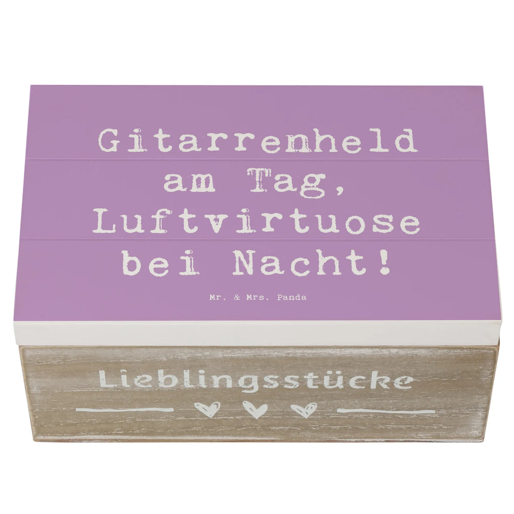 Holzkiste Spruch Gitarrenheld Holzkiste, Kiste, Schatzkiste, Truhe, Schatulle, XXL, Erinnerungsbox, Erinnerungskiste, Dekokiste, Aufbewahrungsbox, Geschenkbox, Geschenkdose, Instrumente, Geschenke Musiker, Musikliebhaber