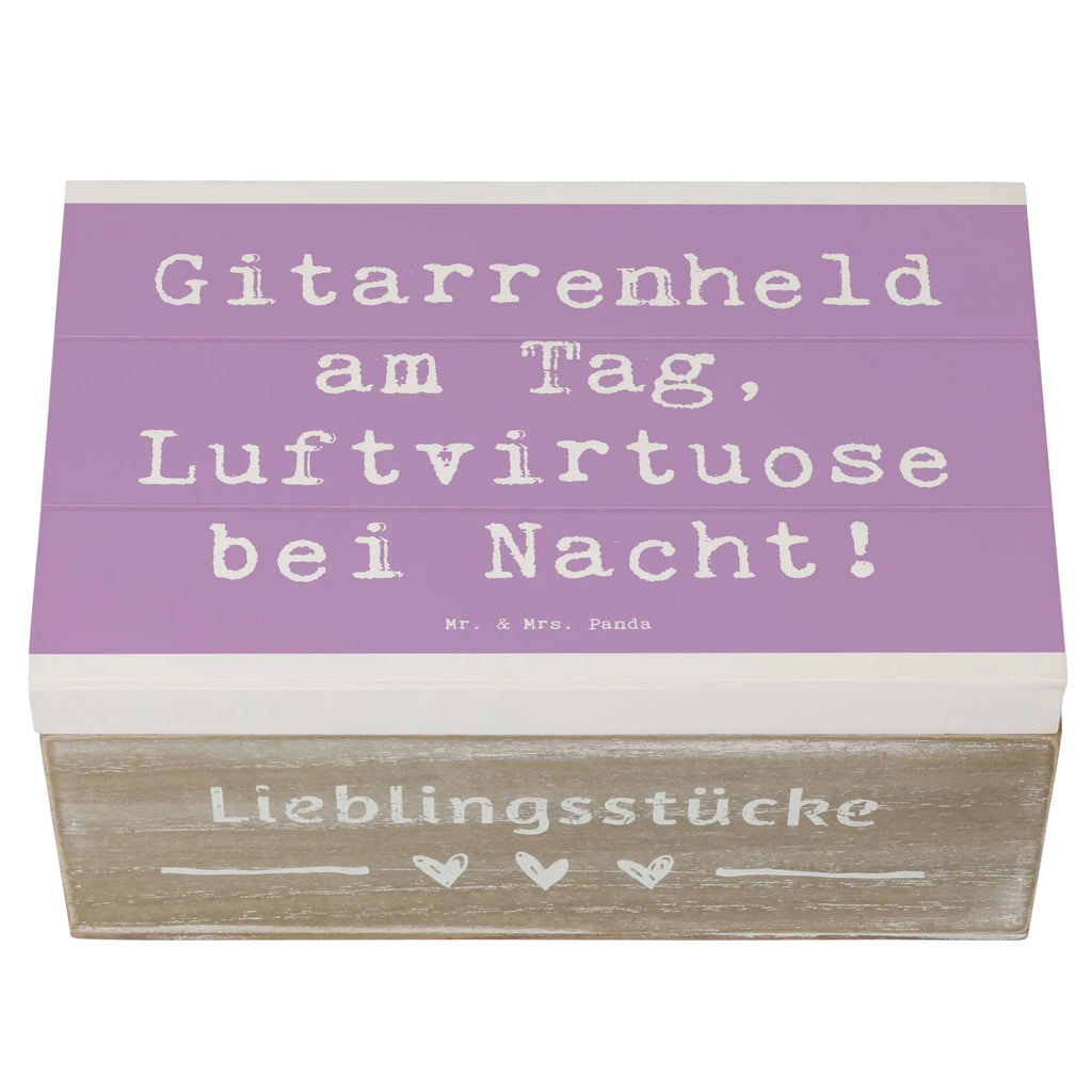 Holzkiste Spruch Gitarrenheld Holzkiste, Kiste, Schatzkiste, Truhe, Schatulle, XXL, Erinnerungsbox, Erinnerungskiste, Dekokiste, Aufbewahrungsbox, Geschenkbox, Geschenkdose, Instrumente, Geschenke Musiker, Musikliebhaber