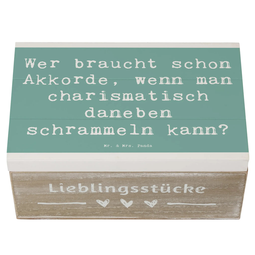 Holzkiste Spruch Charisma Gitarre Holzkiste, Kiste, Schatzkiste, Truhe, Schatulle, XXL, Erinnerungsbox, Erinnerungskiste, Dekokiste, Aufbewahrungsbox, Geschenkbox, Geschenkdose, Instrumente, Geschenke Musiker, Musikliebhaber