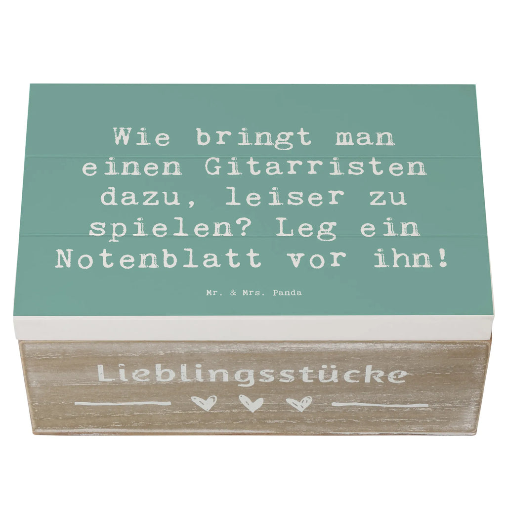 Holzkiste Spruch Gitarren Trick Holzkiste, Kiste, Schatzkiste, Truhe, Schatulle, XXL, Erinnerungsbox, Erinnerungskiste, Dekokiste, Aufbewahrungsbox, Geschenkbox, Geschenkdose, Instrumente, Geschenke Musiker, Musikliebhaber