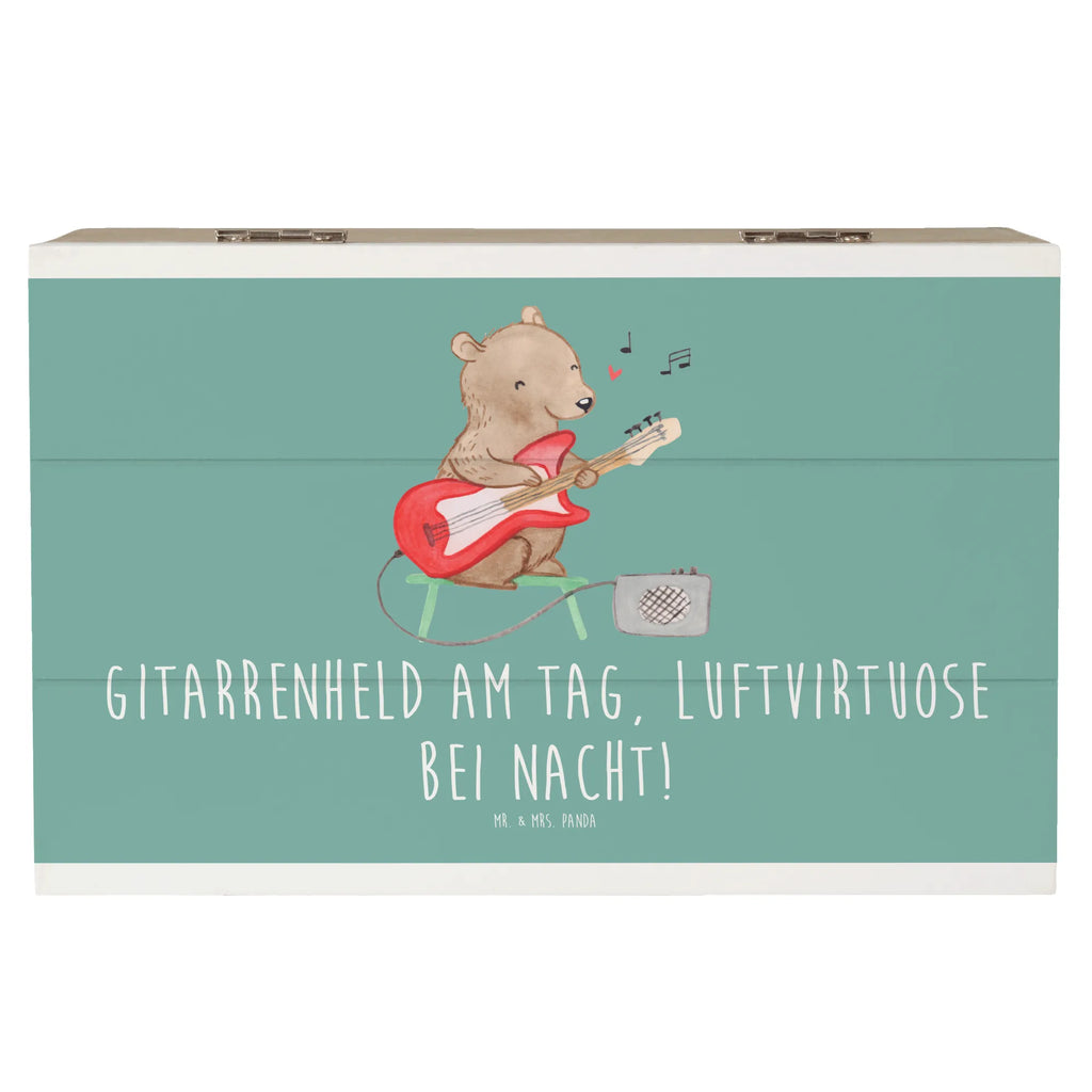 Holzkiste Gitarrenheld Holzkiste, Kiste, Schatzkiste, Truhe, Schatulle, XXL, Erinnerungsbox, Erinnerungskiste, Dekokiste, Aufbewahrungsbox, Geschenkbox, Geschenkdose, Instrumente, Geschenke Musiker, Musikliebhaber