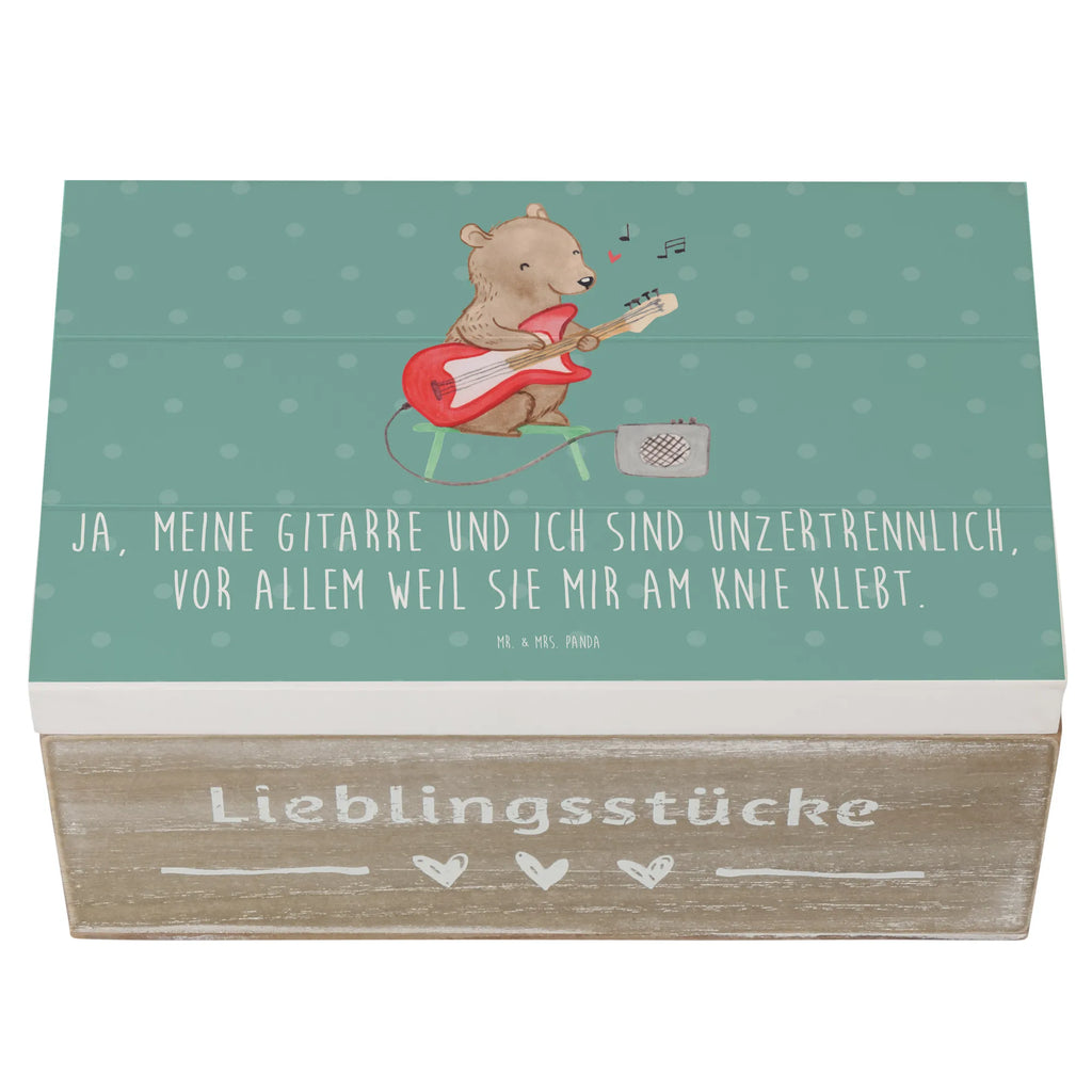 Holzkiste Gitarre Freund Holzkiste, Kiste, Schatzkiste, Truhe, Schatulle, XXL, Erinnerungsbox, Erinnerungskiste, Dekokiste, Aufbewahrungsbox, Geschenkbox, Geschenkdose, Instrumente, Geschenke Musiker, Musikliebhaber