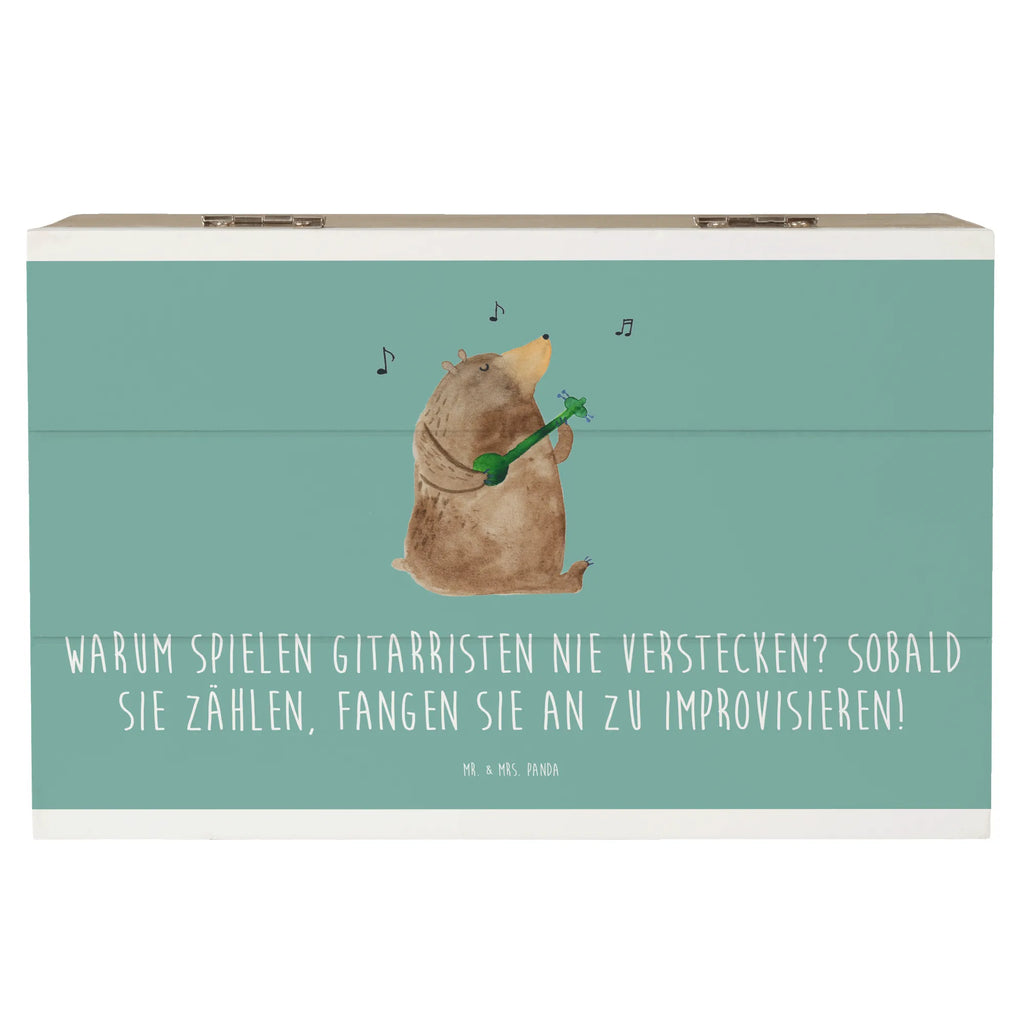 Holzkiste Gitarre Improvisation Holzkiste, Kiste, Schatzkiste, Truhe, Schatulle, XXL, Erinnerungsbox, Erinnerungskiste, Dekokiste, Aufbewahrungsbox, Geschenkbox, Geschenkdose, Instrumente, Geschenke Musiker, Musikliebhaber