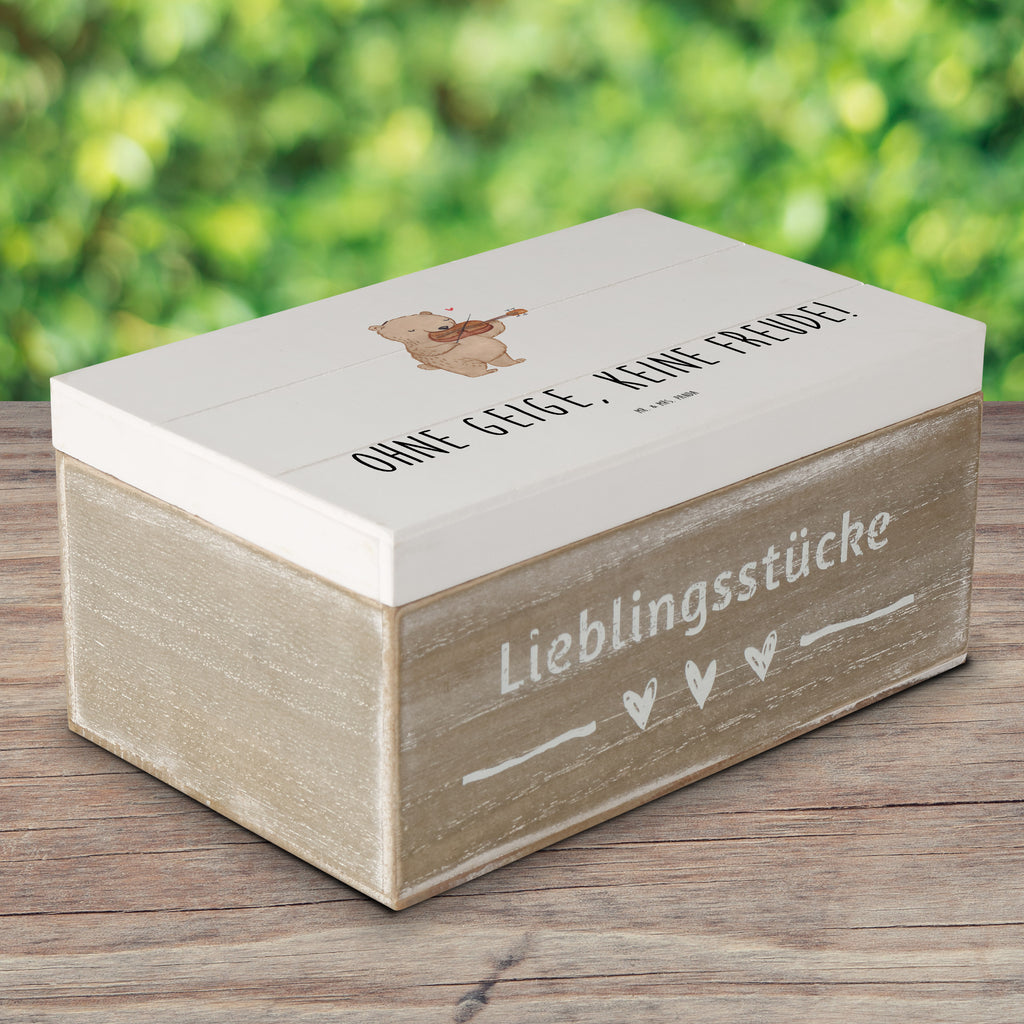 Holzkiste Geige Freude Holzkiste, Kiste, Schatzkiste, Truhe, Schatulle, XXL, Erinnerungsbox, Erinnerungskiste, Dekokiste, Aufbewahrungsbox, Geschenkbox, Geschenkdose, Instrumente, Geschenke Musiker, Musikliebhaber