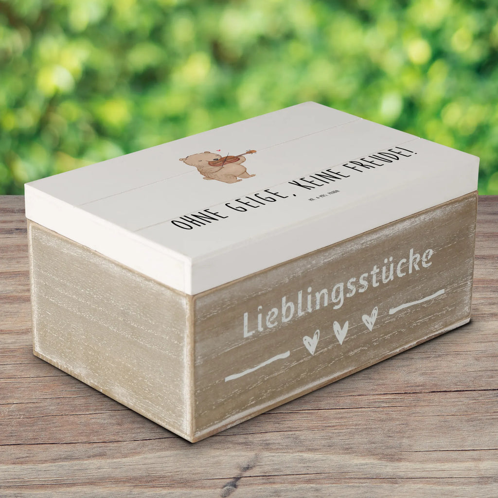 Holzkiste Geige Freude Holzkiste, Kiste, Schatzkiste, Truhe, Schatulle, XXL, Erinnerungsbox, Erinnerungskiste, Dekokiste, Aufbewahrungsbox, Geschenkbox, Geschenkdose, Instrumente, Geschenke Musiker, Musikliebhaber