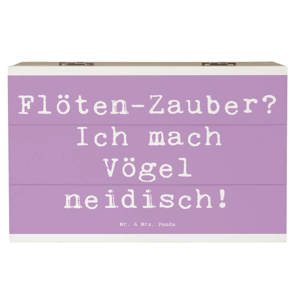 Holzkiste Spruch Flöte Zauber Holzkiste, Kiste, Schatzkiste, Truhe, Schatulle, XXL, Erinnerungsbox, Erinnerungskiste, Dekokiste, Aufbewahrungsbox, Geschenkbox, Geschenkdose, Instrumente, Geschenke Musiker, Musikliebhaber