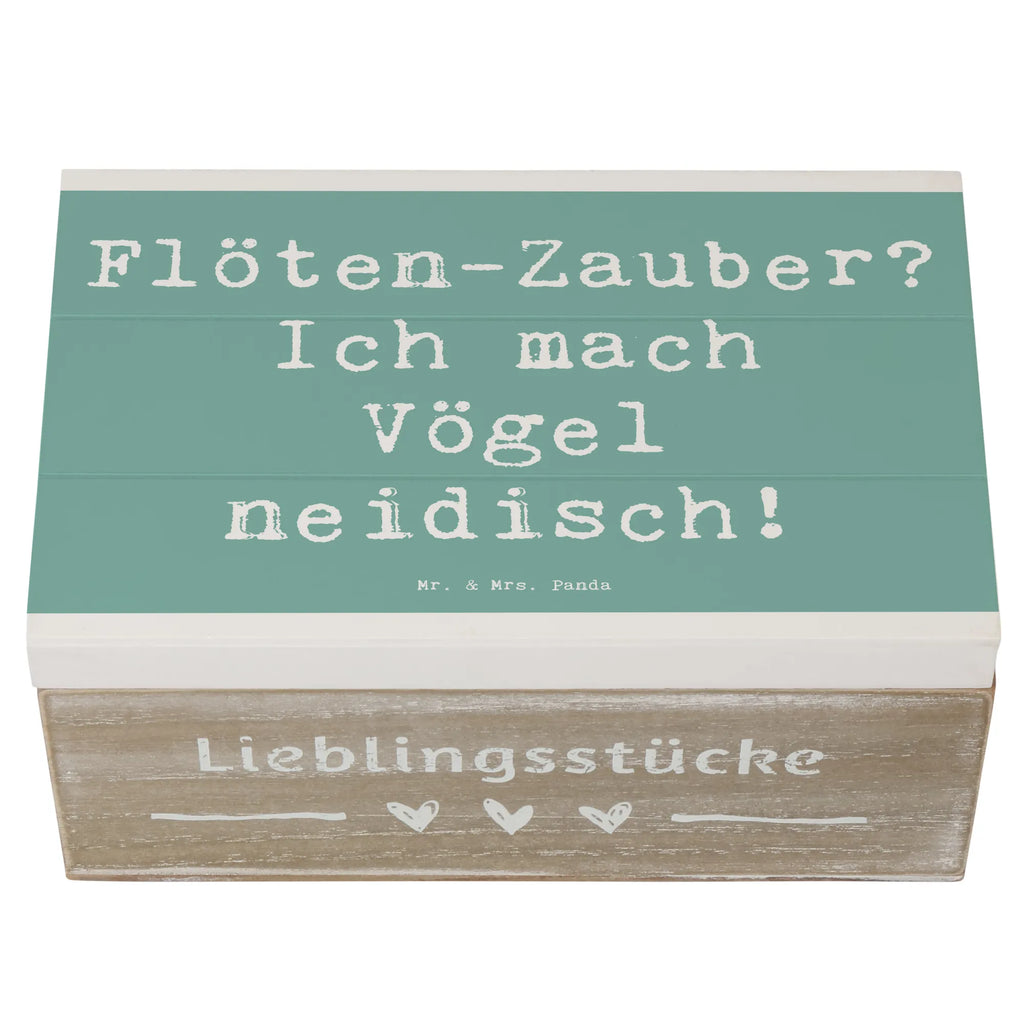 Holzkiste Spruch Flöte Zauber Holzkiste, Kiste, Schatzkiste, Truhe, Schatulle, XXL, Erinnerungsbox, Erinnerungskiste, Dekokiste, Aufbewahrungsbox, Geschenkbox, Geschenkdose, Instrumente, Geschenke Musiker, Musikliebhaber