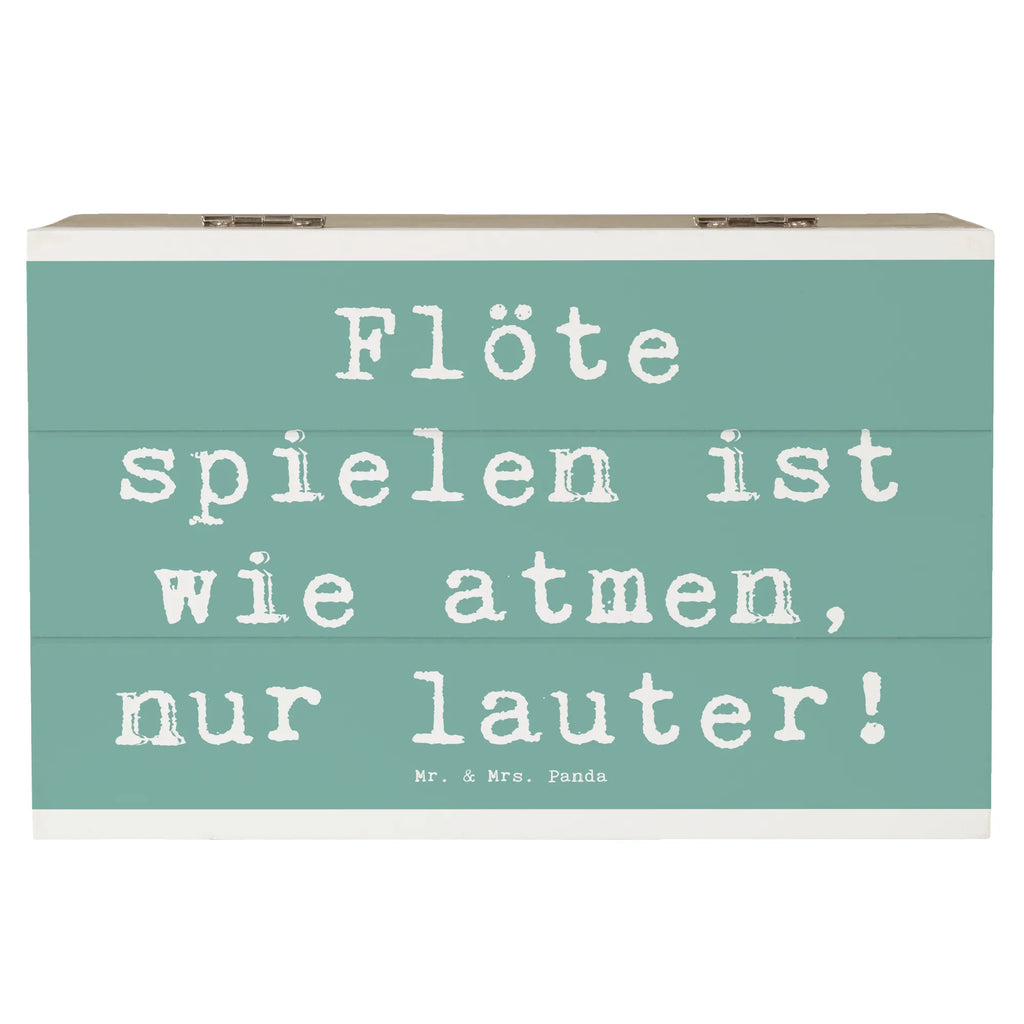 Holzkiste Spruch Flöte Atem Holzkiste, Kiste, Schatzkiste, Truhe, Schatulle, XXL, Erinnerungsbox, Erinnerungskiste, Dekokiste, Aufbewahrungsbox, Geschenkbox, Geschenkdose, Instrumente, Geschenke Musiker, Musikliebhaber