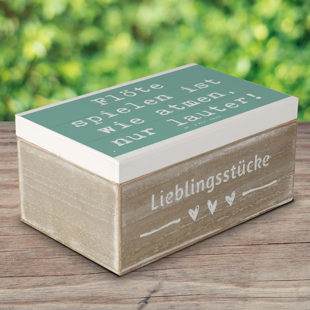 Holzkiste Spruch Flöte Atem Holzkiste, Kiste, Schatzkiste, Truhe, Schatulle, XXL, Erinnerungsbox, Erinnerungskiste, Dekokiste, Aufbewahrungsbox, Geschenkbox, Geschenkdose, Instrumente, Geschenke Musiker, Musikliebhaber