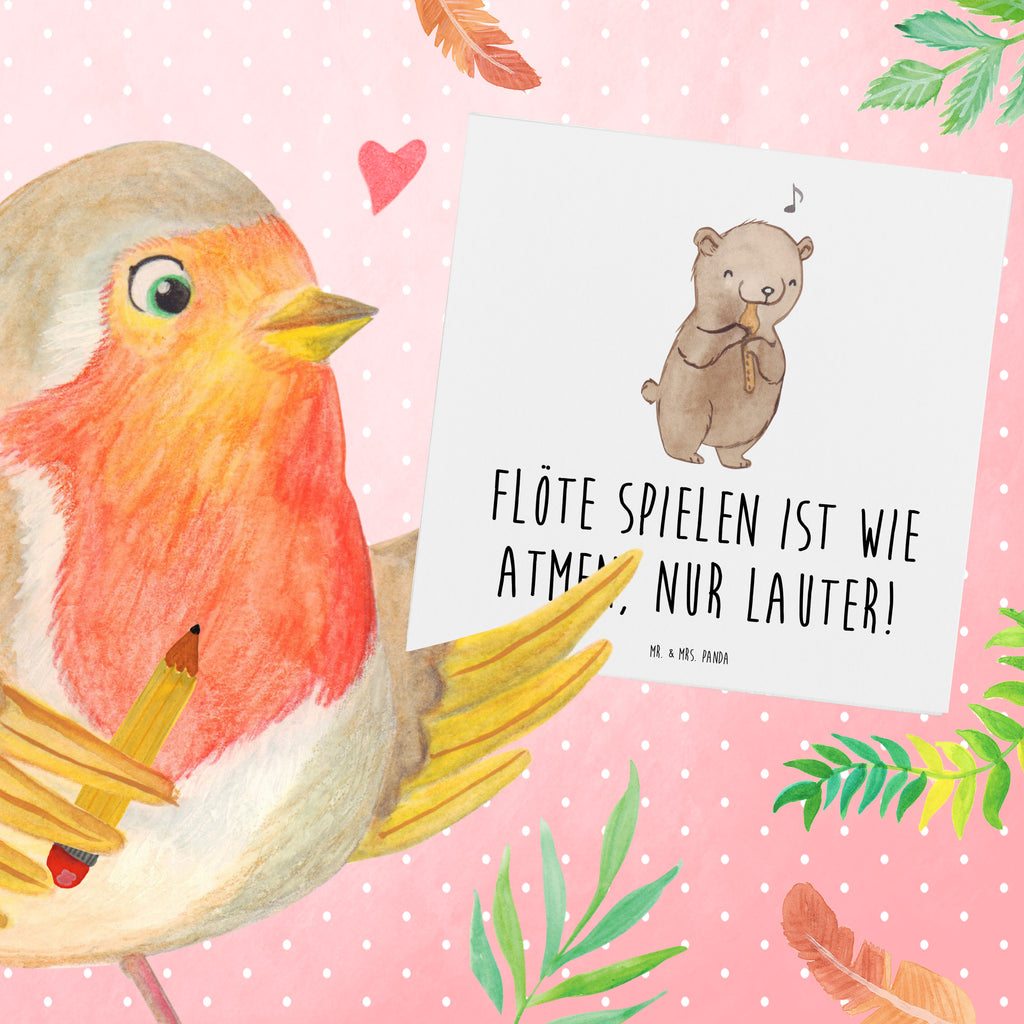 Deluxe Karte Flöte Atem Karte, Grußkarte, Klappkarte, Einladungskarte, Glückwunschkarte, Hochzeitskarte, Geburtstagskarte, Hochwertige Grußkarte, Hochwertige Klappkarte, Instrumente, Geschenke Musiker, Musikliebhaber