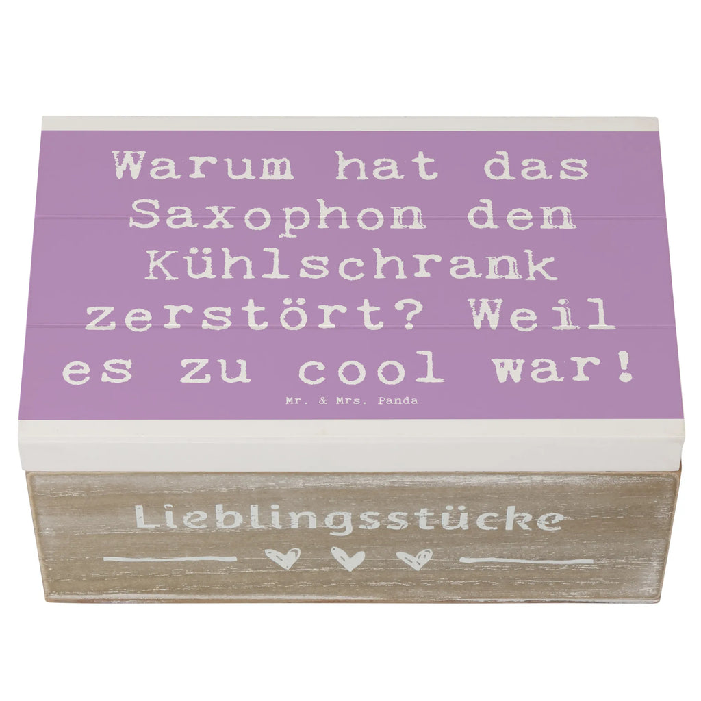 Holzkiste Spruch Saxophon Kühlschrank Holzkiste, Kiste, Schatzkiste, Truhe, Schatulle, XXL, Erinnerungsbox, Erinnerungskiste, Dekokiste, Aufbewahrungsbox, Geschenkbox, Geschenkdose, Instrumente, Geschenke Musiker, Musikliebhaber