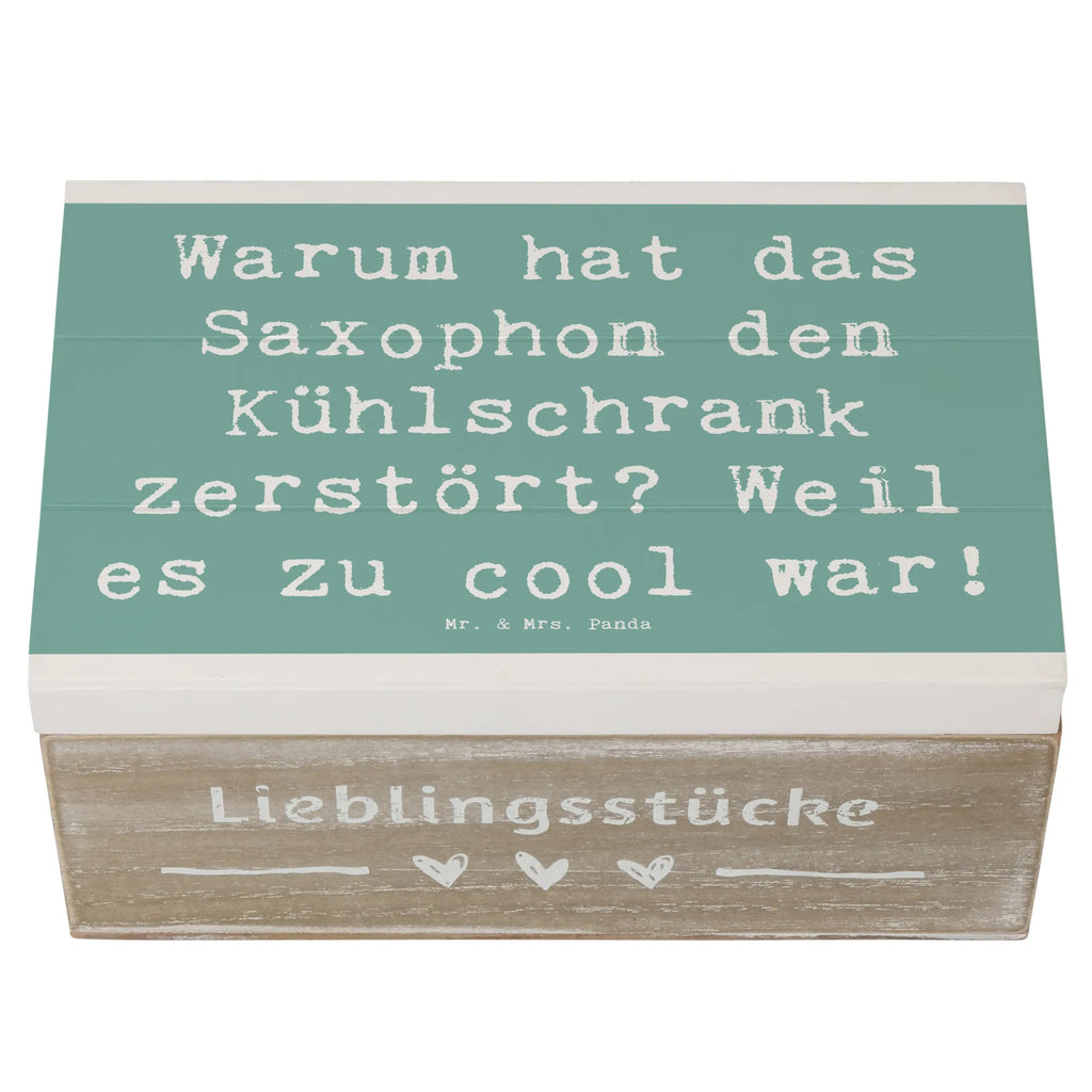 Holzkiste Spruch Saxophon Kühlschrank Holzkiste, Kiste, Schatzkiste, Truhe, Schatulle, XXL, Erinnerungsbox, Erinnerungskiste, Dekokiste, Aufbewahrungsbox, Geschenkbox, Geschenkdose, Instrumente, Geschenke Musiker, Musikliebhaber