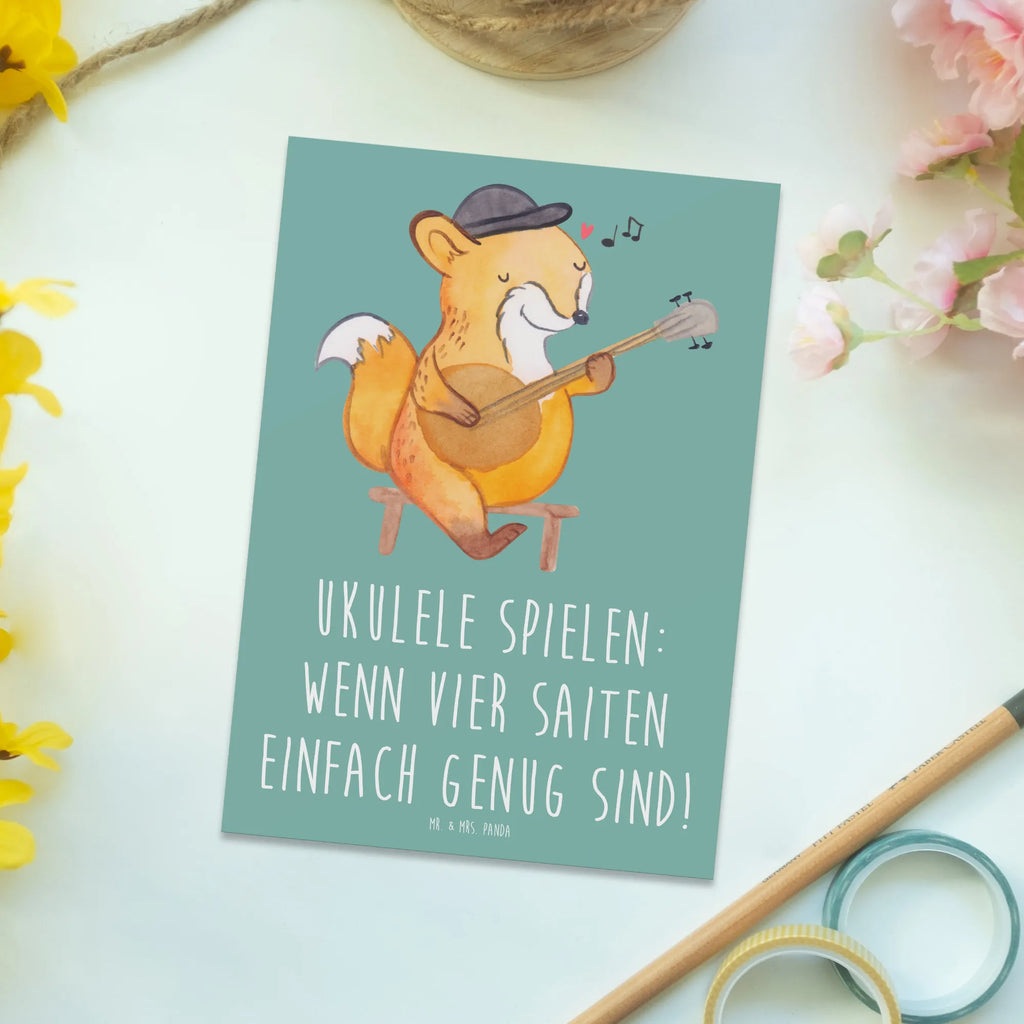 Postkarte Ukulele Freude Postkarte, Karte, Geschenkkarte, Grußkarte, Einladung, Ansichtskarte, Geburtstagskarte, Einladungskarte, Dankeskarte, Ansichtskarten, Einladung Geburtstag, Einladungskarten Geburtstag, Instrumente, Geschenke Musiker, Musikliebhaber