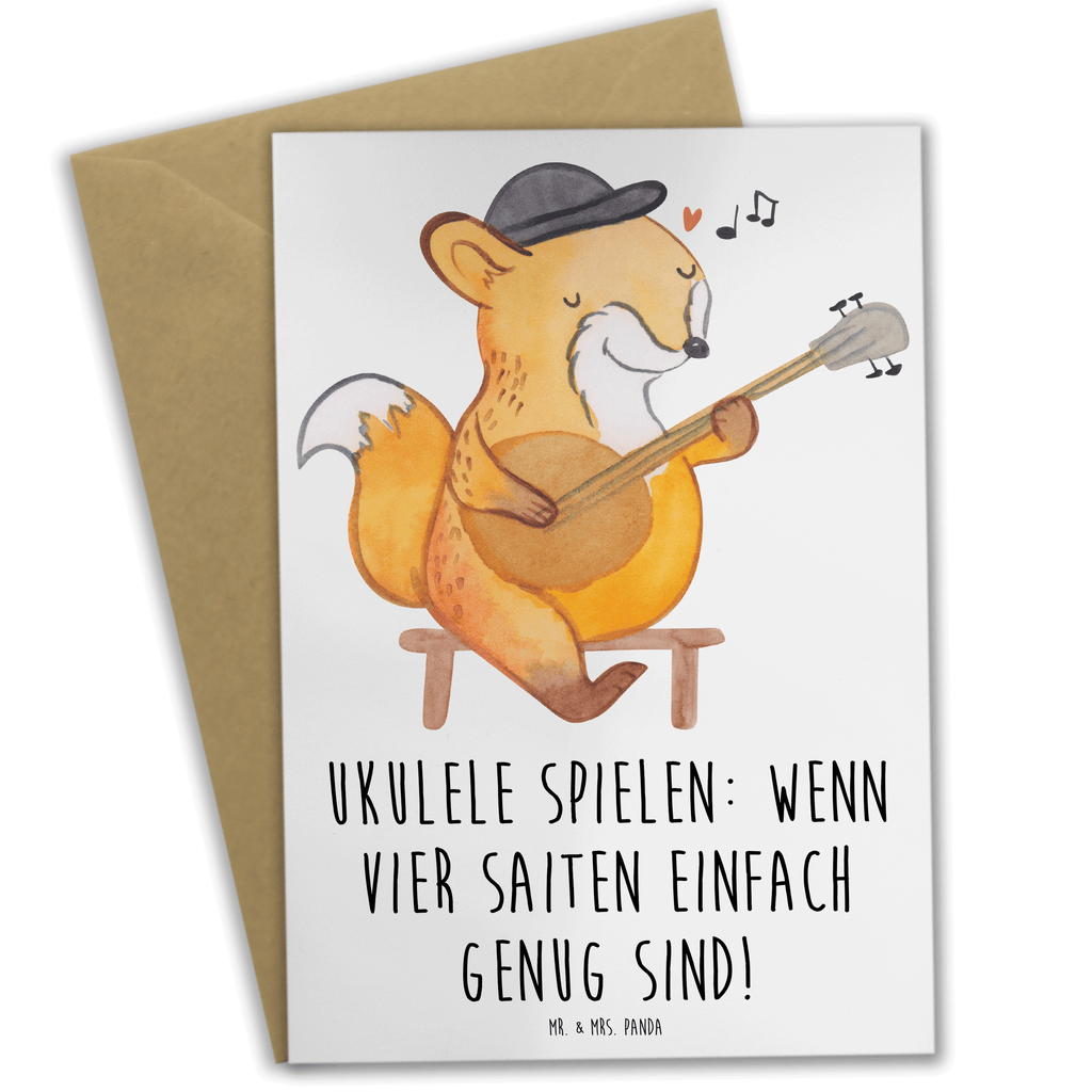 Grußkarte Ukulele Freude Grußkarte, Klappkarte, Einladungskarte, Glückwunschkarte, Hochzeitskarte, Geburtstagskarte, Karte, Ansichtskarten, Instrumente, Geschenke Musiker, Musikliebhaber